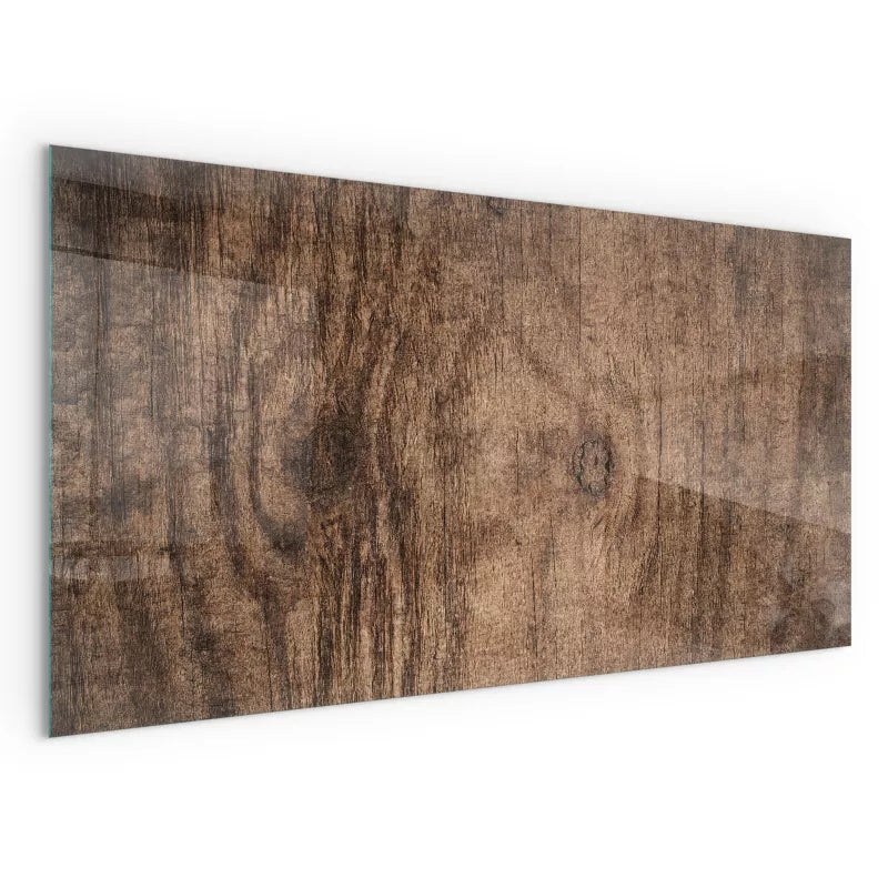 Gulvplade til Brændeovn 120x60 cm Hærdet Glas Træmønster