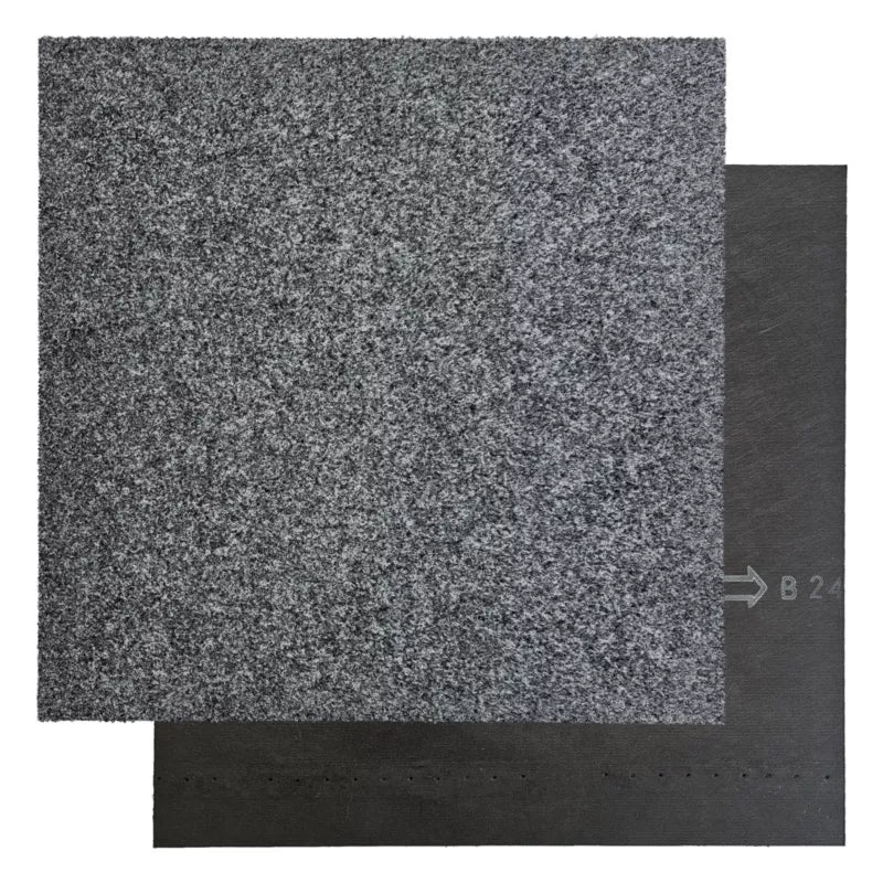 Gulvtæppeflise 50x50 cm Grå 5 m²