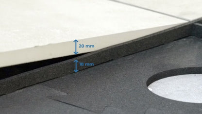 Gummifuge Easy Drop 60,7 cm Sort 12 Stk.