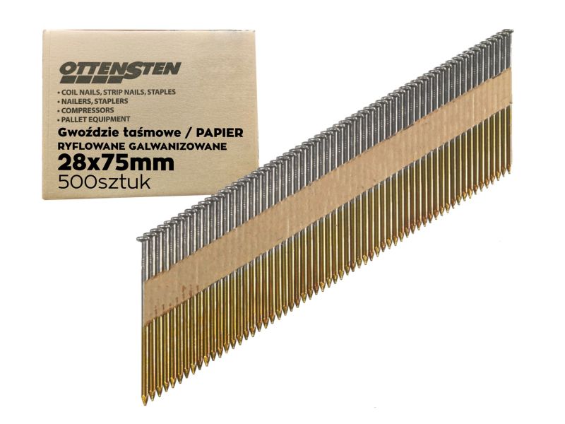 4Pro båndspiker 28 x 75 mm rillede / galvaniserede