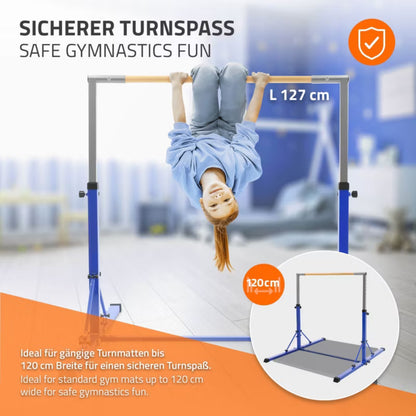 Gymnastikbarre Børn 136x170x150 cm Blå