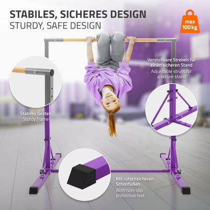 Gymnastikbarre Børn 95,5-150 cm Lilla