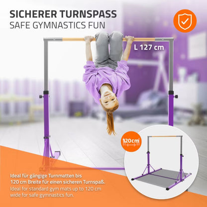 Gymnastikbarre Børn 95,5-150 cm Lilla