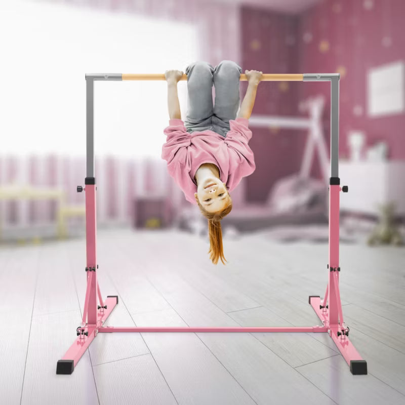 Gymnastikbarre Sammenklappelig 95,5-150 cm Træ Stål
