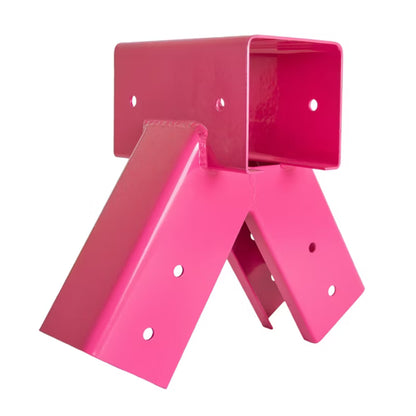 Gyngebeslag 90° 9x9 cm Rosa Stål