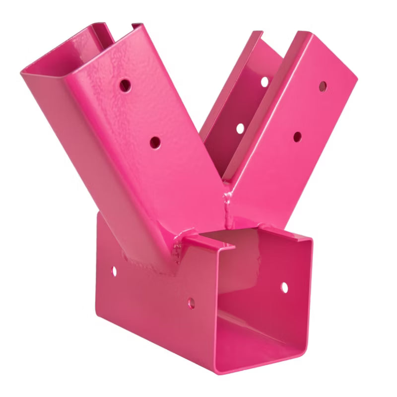 Gyngebeslag 90° 9x9 cm Rosa Stål