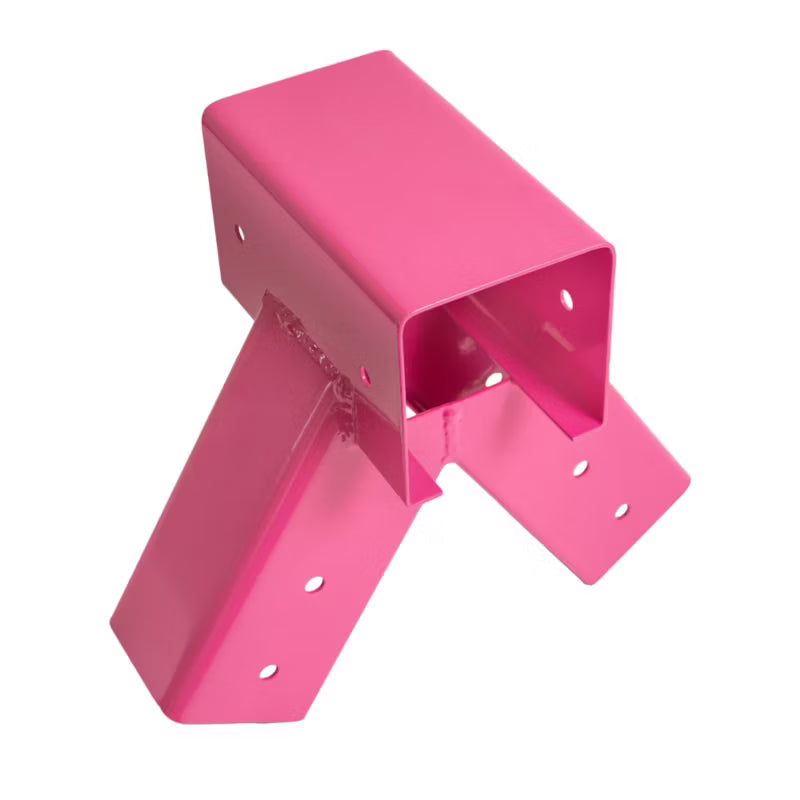 Gyngebeslag 90° 9x9 cm Rosa Stål