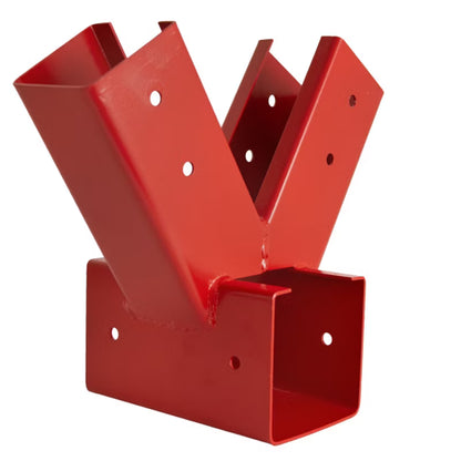 Gyngestativ Beslag Kvadratisk 90° 9x9 cm Rød