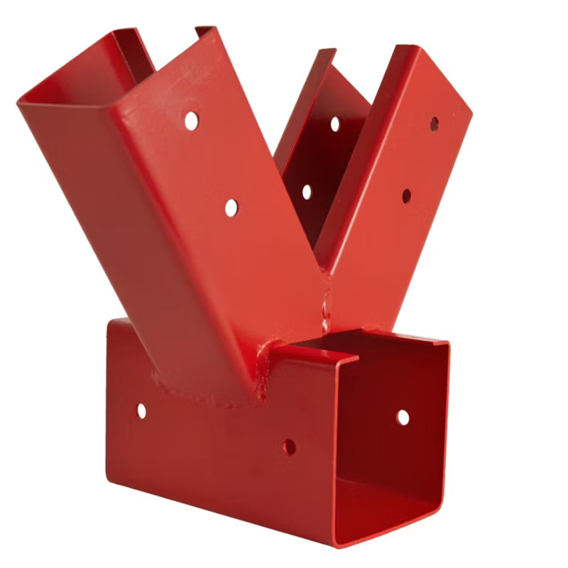 Gyngestativ Beslag Kvadratisk 90° 9x9 cm Rød