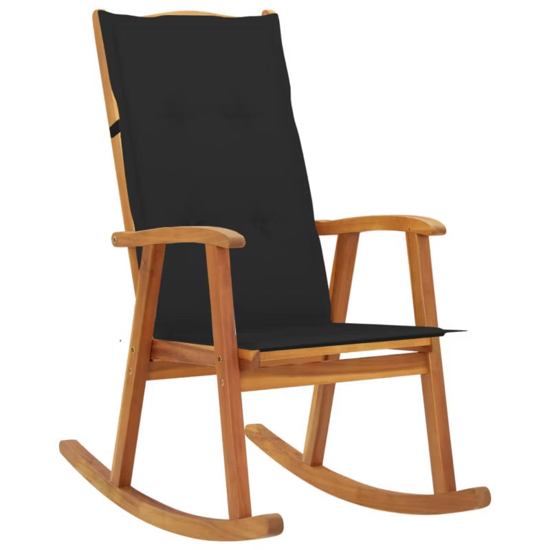 Gyngestol Akacietræ 57x100x117 cm Brun med Hynde | WM-3064186
