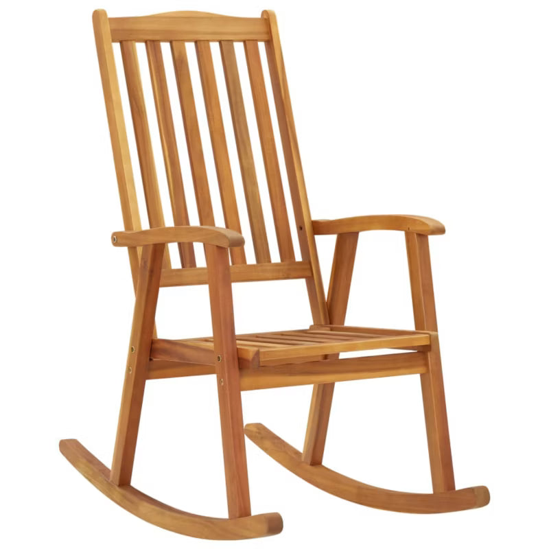 Gyngestol Akacietræ 57x100x117 cm Brun med Hynde | WM-3064186