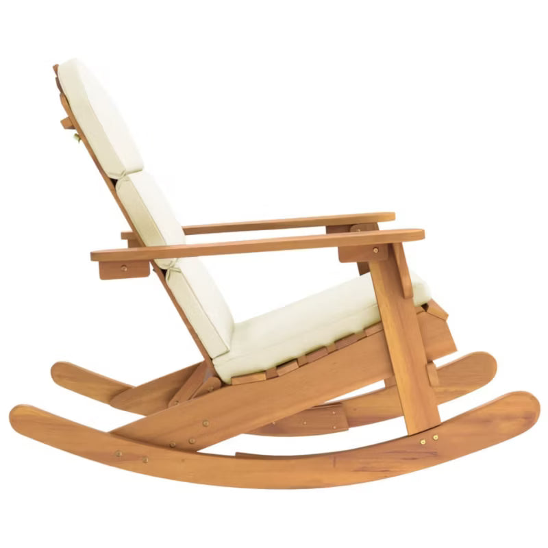 Gyngestol Akacietræ 75x105x90 cm Brun med Hynder WM-360036