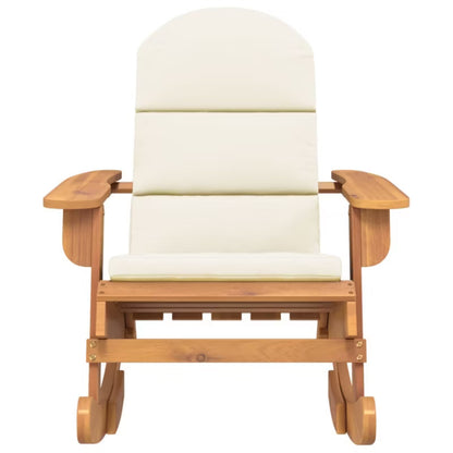Gyngestol Akacietræ 75x105x90 cm Brun med Hynder WM-360036