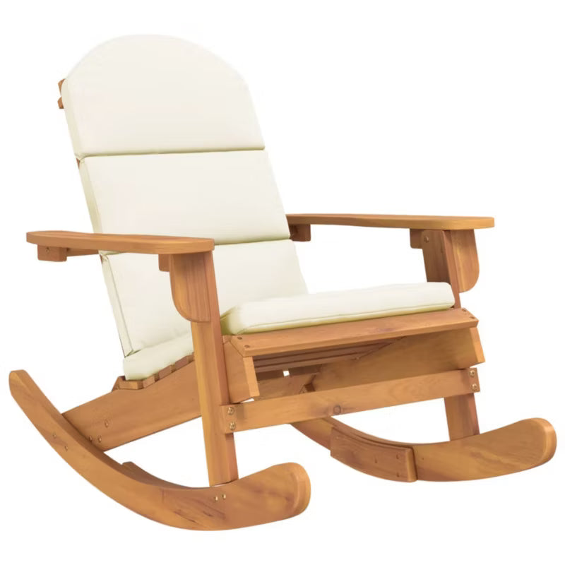 Gyngestol Akacietræ 75x105x90 cm Brun med Hynder WM-360036