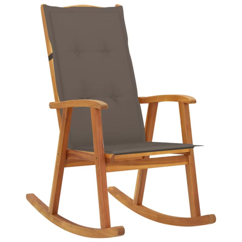 Gyngestol Akacietræ 57x100x117 cm Brun med Hynder WM-3064187