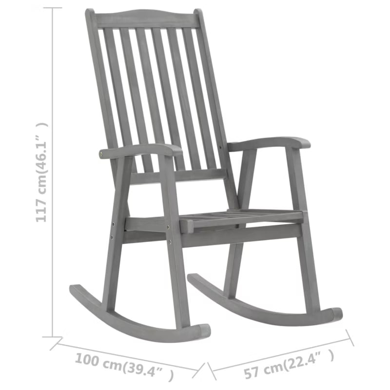 Gyngestol Have Akacietræ 57x100x117 cm Brun med Hynde | WM-3064216