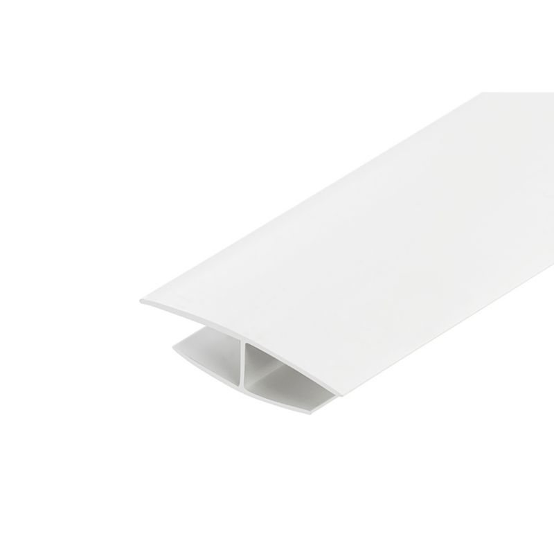 H-Samlingsliste PVC 3 m Hvid