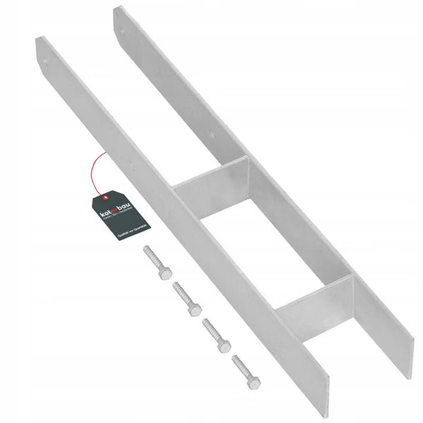 H-Stolpebærer 100x600 mm Varmgalvaniseret Stål