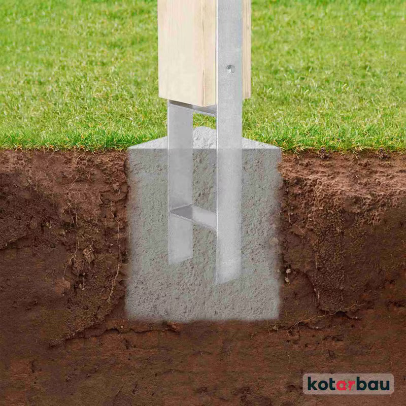 H-Stolpebærer 120 mm Varmgalvaniseret Stål