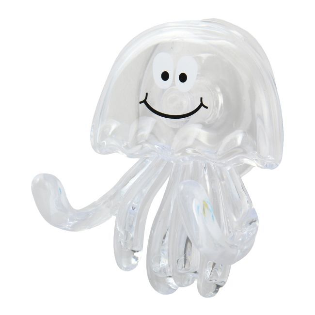 Håndklædekrog med Sugeskål Transparent 2 Kroge 80x90x190 mm