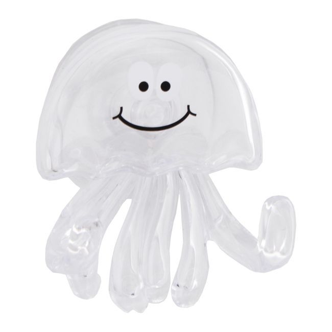 Håndklædekrog med Sugeskål Transparent 2 Kroge 80x90x190 mm