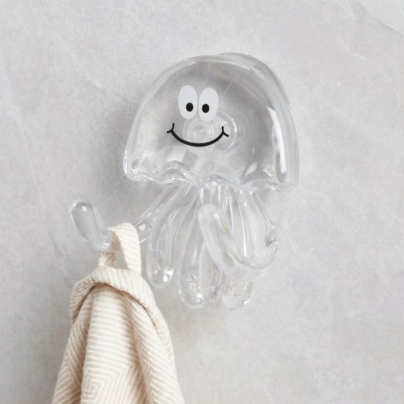 Håndklædekrog med Sugeskål Transparent 2 Kroge 80x90x190 mm