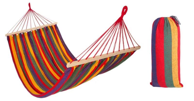 Hængekøje 1-Person 250x90 cm Rød
