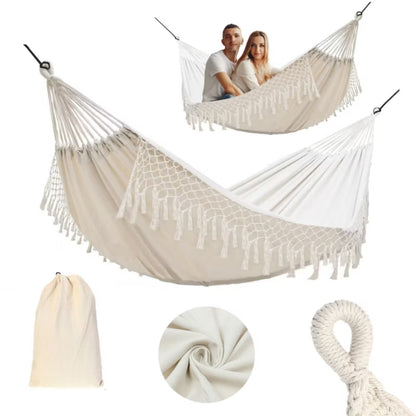 Hængekøje 1-Person 270x150 cm Hvid