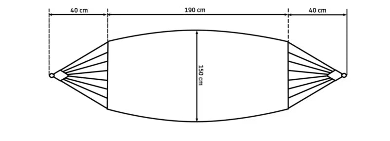 Hængekøje 1-Person 270x150 cm Hvid