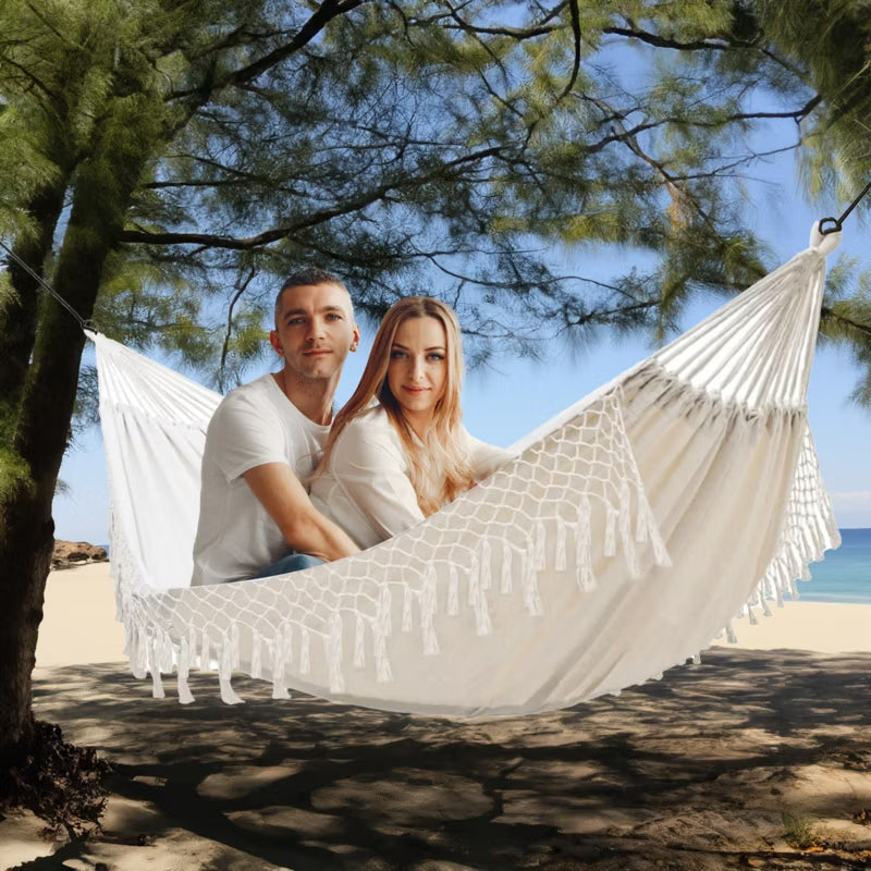 Hængekøje 1-Person 270x150 cm Hvid