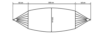 Hængekøje 1-Person 270x150 cm Hvid