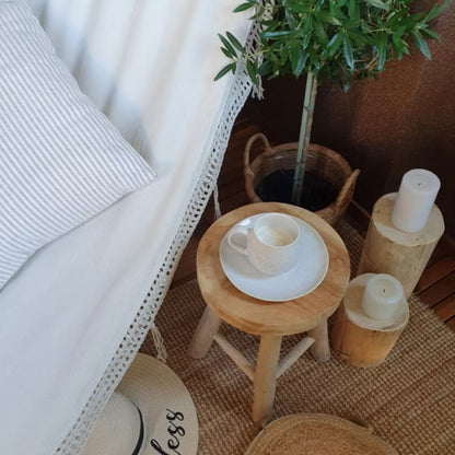Hængekøje 200x80 cm Beige Bomuld Boho