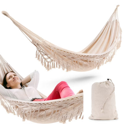 Hængekøje Bari 280x141 cm Creme Boho