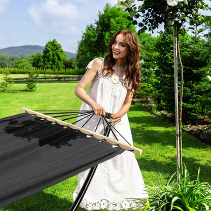 Hængekøje Rimini 280x100 cm Sort med Stativ
