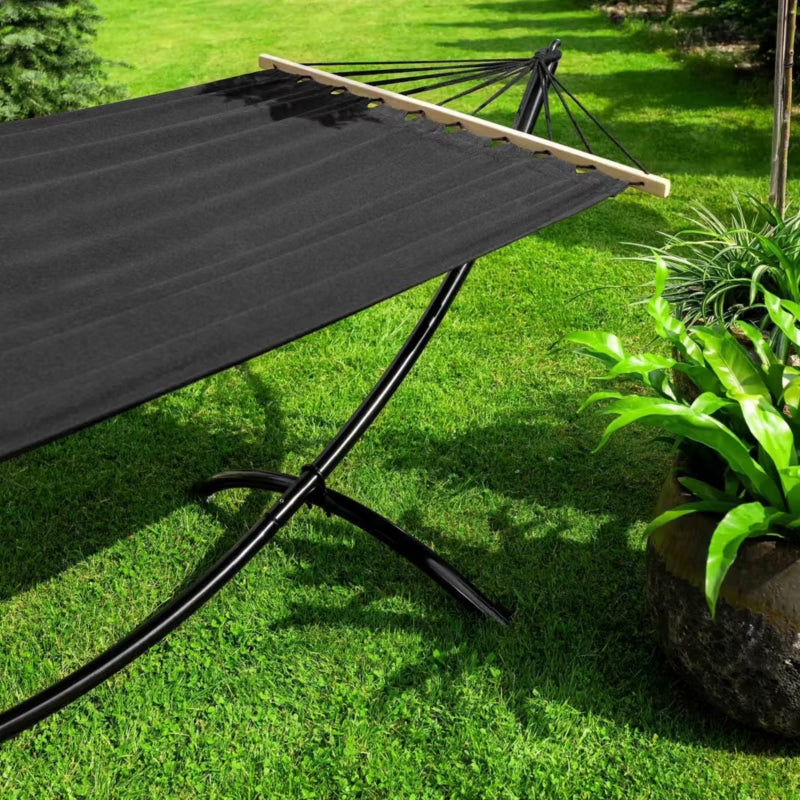 Hængekøje Rimini 280x100 cm Sort med Stativ
