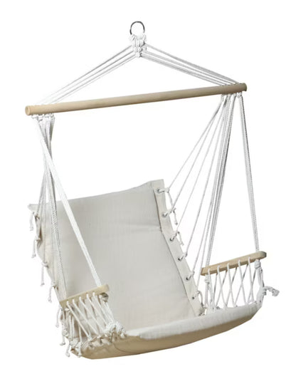 Hængekøjestol 50x100 cm Beige med Armlæn