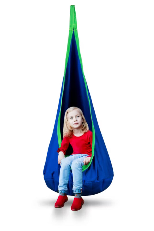 Hængekøjestol Kokon til Børn 55x140 cm Blå