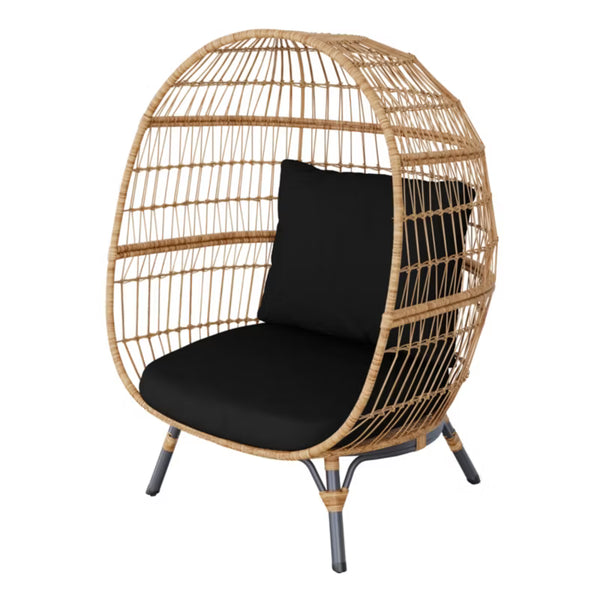 Hængestol Apolima 114,5x109,5x151 cm Sort Polyrattan