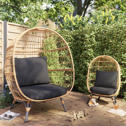 Hængestol Apolima 114,5x109,5x151 cm Sort Polyrattan
