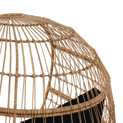 Hængestol Apolima 114,5x109,5x151 cm Sort Polyrattan