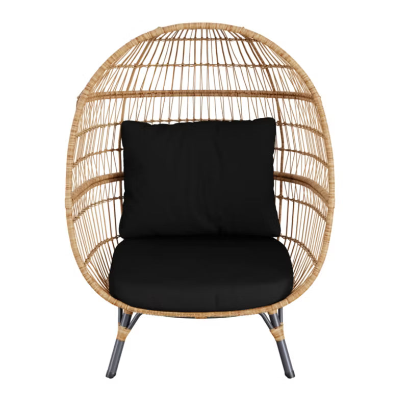 Hængestol Apolima 114,5x109,5x151 cm Sort Polyrattan