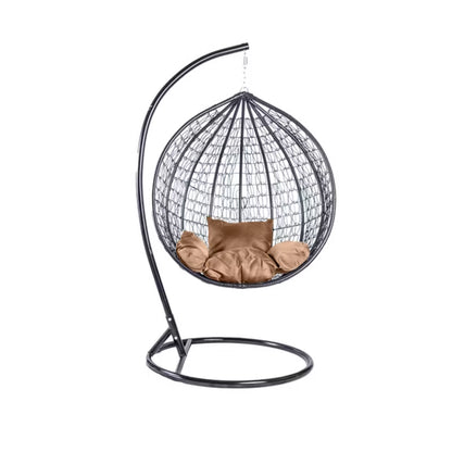 Hængestol Cobe 107x198 cm Sort med Brun Pude | 5905601121077