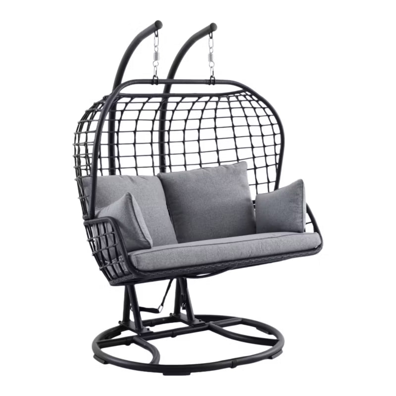 Hængestol Dobbelt Egg 135x196 cm Grøn Stål