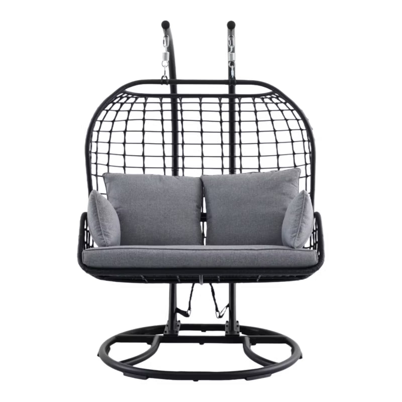 Hængestol Dobbelt Egg 135x196 cm Grøn Stål