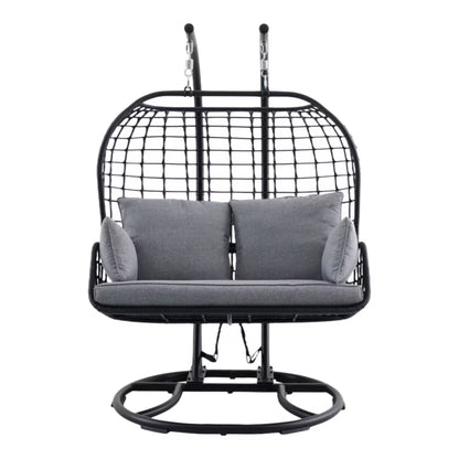Hængestol Dobbelt Egg 135x196 cm Grøn Stål