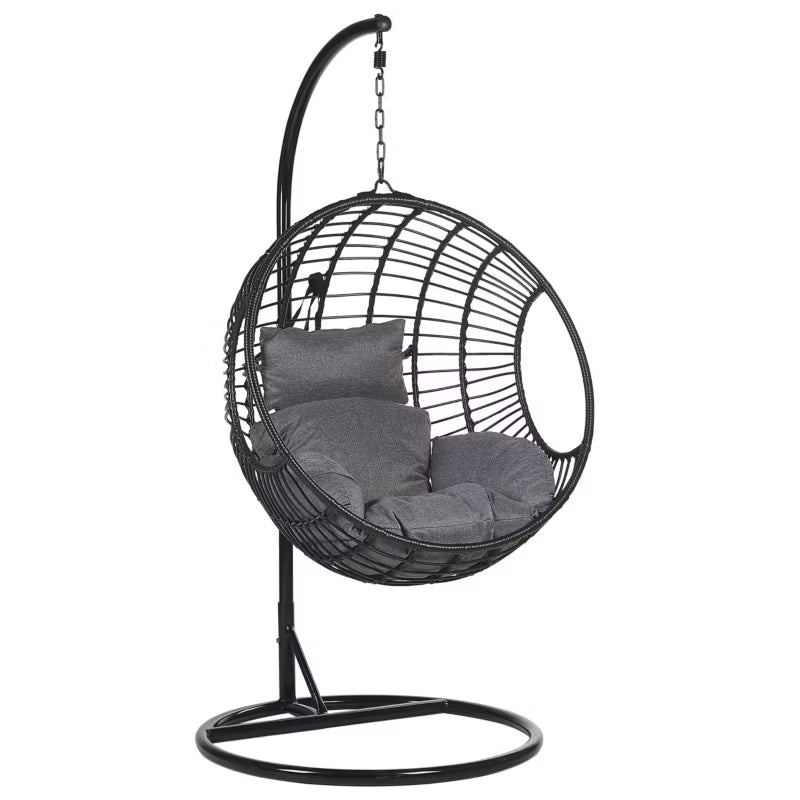 Hængestol med Stativ ASPIO 99x199 cm Sort
