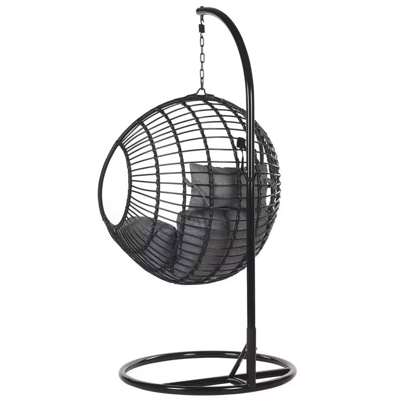 Hængestol med Stativ ASPIO 99x199 cm Sort