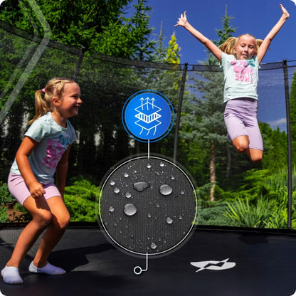 Hagetrampolin 244 cm med Indvendigt Sikkerhedsnet og Stige Sort | 5906765562164