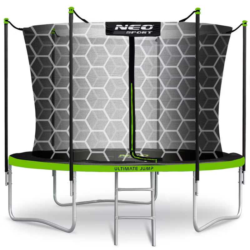 Hagetrampolin 252 cm Grøn med Indvendigt Sikkerhedsnet NS-08W231