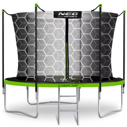 Hagetrampolin 252 cm Grøn med Indvendigt Sikkerhedsnet NS-08W231